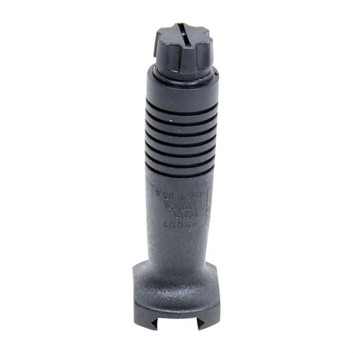 Enhance your AR-15 with the Pro Mag Swiss-Pattern Vertical Foregrip, offering easy attachment, solid grip support, and durable Zytel construction for optimal control.