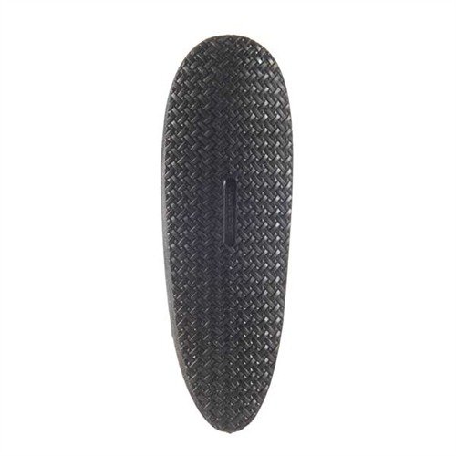 Experience reduced rifle recoil with the D750B Decelerator Recoil Pad, featuring tapered internal ribbing and a classic black design for enhanced comfort.