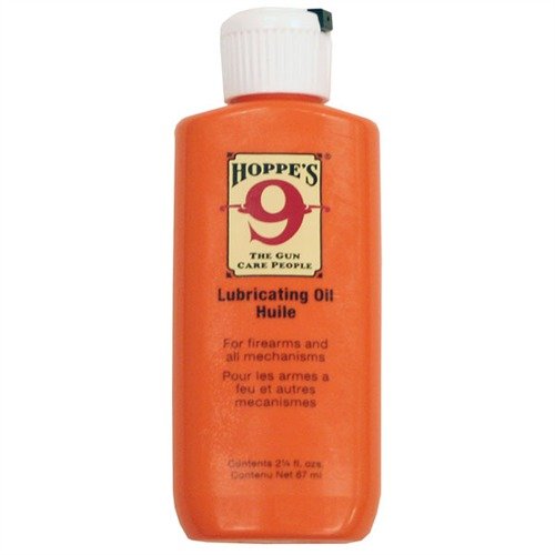 HOPPE'S OIL is a versatile lubricating oil ideal for firearms and sporting equipment, available in a 2.25 oz bottle or 10 oz aerosol for easy application.