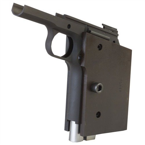The POWER CUSTOM 1911 Frame Support System prevents frame damage during fitting, providing a sturdy guide for stippling and ensuring precision in all alterations.