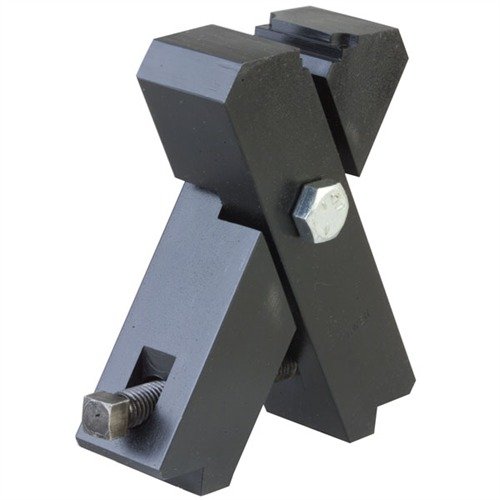 Easily tighten and adjust slide rails with the POWER CUSTOM Slide Rail Compound Clamp, featuring heat-treated steel for durability and a stop bolt to prevent damage.