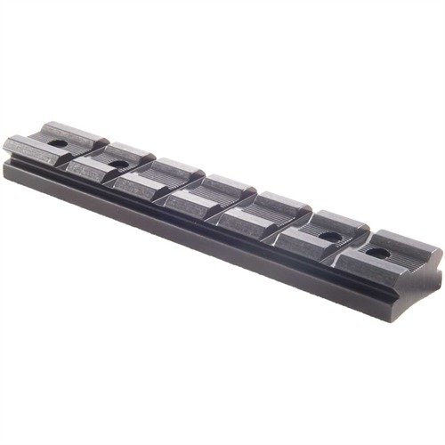 The POWER CUSTOM RUGER® 10/22® Receiver Mount offers quick attachment, six versatile cross slots for various optics, and a durable finish in silver or black.