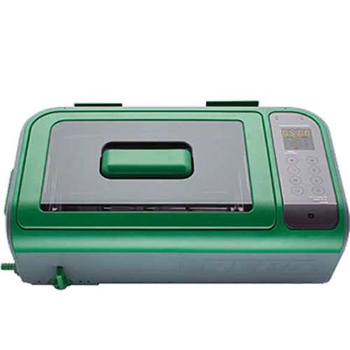 The RCBS Ultrasonic Case Cleaner-2 features a 6.3-quart capacity, dual heaters, intuitive LED display, and efficient cleaning for brass and gun parts.