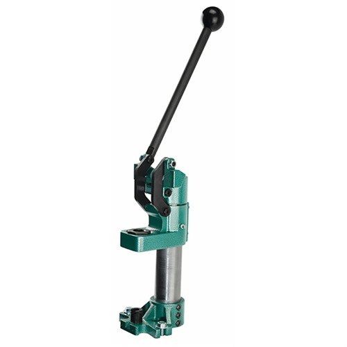The RCBS Summit Reloading Press features a unique top-down design, robust all-steel construction, ambidextrous access, and quick die changes for efficient reloading.