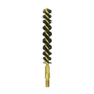 The Sinclair Nylon Rifle Brush features oversized bristles for optimal scrubbing, durable against cleaners, and fits 416 caliber barrels with 8-32 male thread.