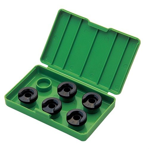 The Redding Competition Shellholder Box holds 6 shellholders securely, ensuring quick access and organization for your reloading needs, enhancing efficiency.