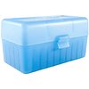 The MTM Case-Gard Flip Top Rifle Ammo Box is made from durable polypropylene, features a secure Snap-Lock latch, and fits various calibers for reliable storage.