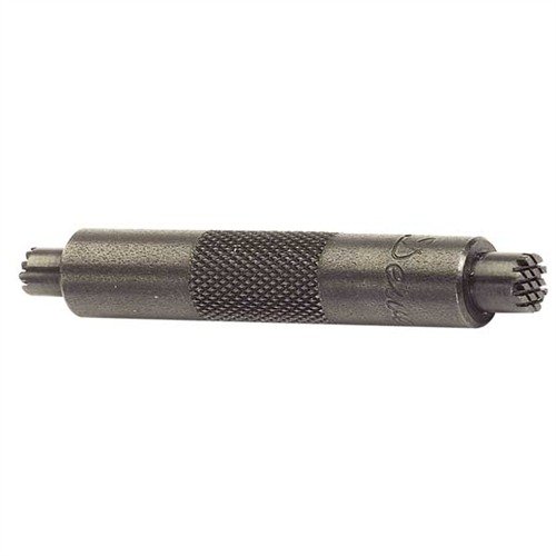 The DEWEY Crocogator Primer Pocket Cleaner features knurled teeth for quick, effective carbon removal, compact design for easy transport, and works for both small and large primer pockets.