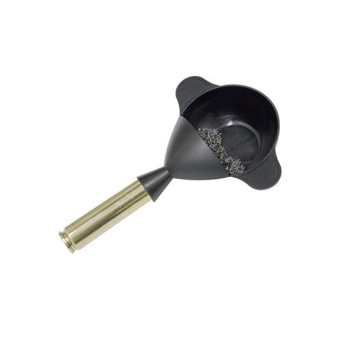 The Lyman Powder Pal Funnel Pan is perfect for weighing charges, serving as both a scale pan and funnel for precision and convenience in reloading.