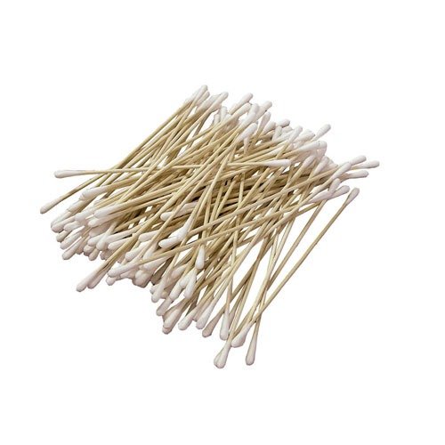 SINCLAIR INTERNATIONAL Double Headed Cotton Swabs feature 100 pharmaceutical grade cotton tips on 6-inch wooden handles, perfect for cleaning hard to reach areas.