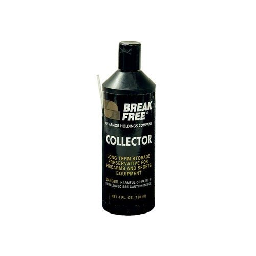 Collector is a military-grade long-term protectant for firearms, preventing rust and damage for up to 5 years without waxy residues. Perfect for all metals.