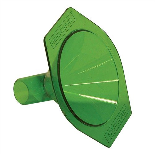 The Redding Powder Funnel, crafted from durable Lexan, fits 22-45 caliber cases and features a large wide mouth for seamless powder transfer.