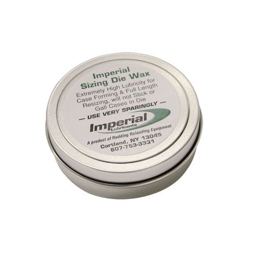 Redding Imperial Sizing Die Wax ensures smooth resizing of cases, reduces friction, and prolongs die life, making it essential for precision reloading.