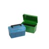 The MTM Case-Gard 50 Rd Ammo Box offers superior bullet tip protection, a durable design, and a convenient carry handle, ensuring safe and easy transport of your ammunition.