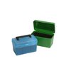 The MTM Case-Gard 50rd ammo box offers superior bullet tip protection, a durable design, and a convenient handle for easy transport of your ammunition.