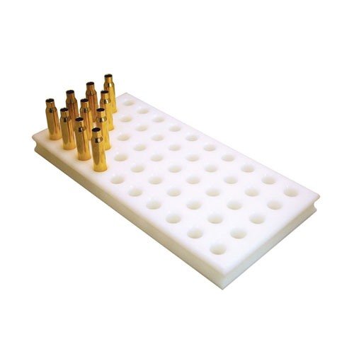 Durable, easy-to-clean Sinclair Poly Loading Blocks feature custom fit holes and finger grooves for a secure grip, perfect for short to medium cartridges.