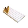 The SINCLAIR Poly Loading Block holds 50 rounds of belted magnums securely, providing easy access and organization for your reloading needs.