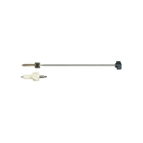 The SINCLAIR INTERNATIONAL AR-15 Chamber Brush Rod Kit features a stainless steel rod for easy chamber cleaning, compatible with standard 8-32 brushes and includes a brush and swab.