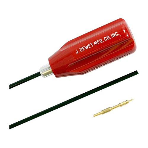 Dewey's .17 caliber 18-inch stainless cleaning rod features tough construction, includes a jag, and is perfect for rimfire and centerfire rifles.