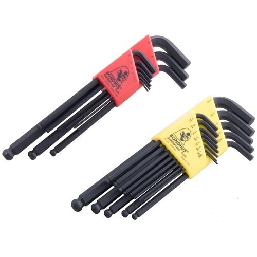 The Bondhus BallDriver® Hex Key L-Wrench Sets feature durable ball-end wrenches for 25-degree access, ensuring precision and ease in tight spaces.