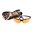 PYRAMEX SAFETY PRODUCTS AMBER BLUE/BRONZE/CLEAR/ORANGE PYRAMEX SHOOTING GLASSES BLK