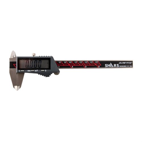 The Sinclair International 6" Digital Caliper features a large display for easy reading, offering precise measurements essential for gunsmithing and firearm maintenance.