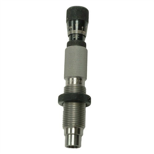 The Redding Competition Seater Die 45 ACP features a precision bullet seating stem for perfect alignment, with micrometer adjustments for accurate depth settings.