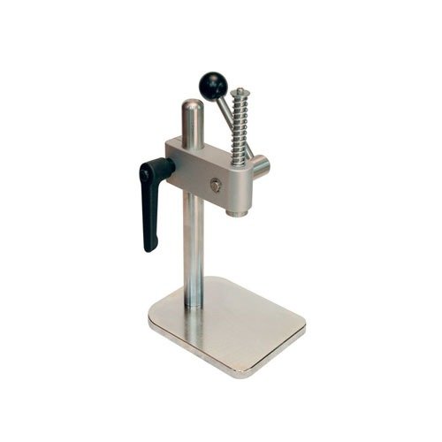 The Sinclair Arbor Press is compact, easy to use without clamping, and features a stainless steel design for flawless operation with hand dies.