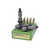 The Redding Deluxe 3-Die Set for 5.7X28mm offers precision reloading with a full-length sizing die, bullet seating die, and taper crimp die for optimal performance.