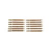 The Dozen Pack Bronze Rifle Brushes from Sinclair International offers durable cleaning for 25 caliber rifles, ensuring optimal bore maintenance with 12 brushes.