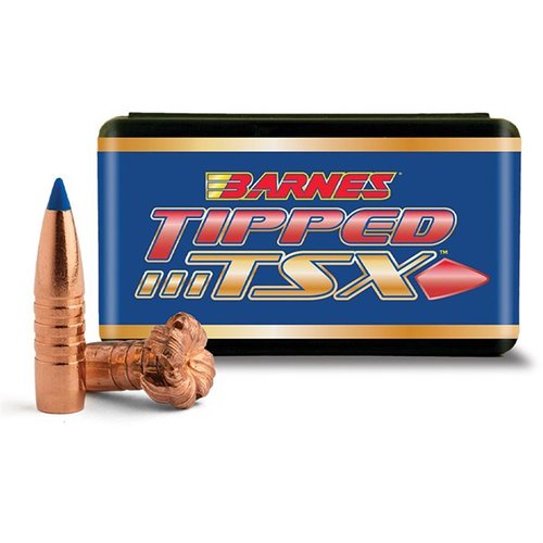 Experience precision and reliability with Barnes Tipped TSX 30 Cal (.308") 110gr bullets, featuring a polymer tip for enhanced expansion and accuracy.