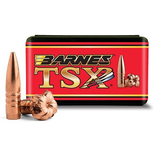 Discover Barnes Tipped TSX 6.5mm (.264") bullets, featuring superior accuracy, deep penetration, and a polymer tip for enhanced expansion, perfect for hunting.