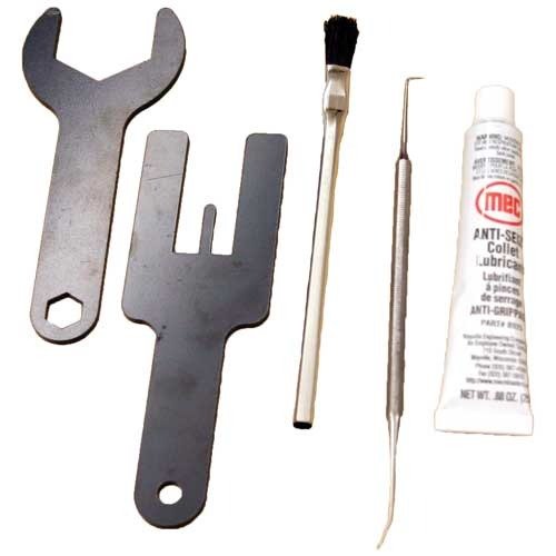 The MEC Maintenance Kit ensures your MEC reloading equipment operates at peak performance, featuring essential tools and parts for easy upkeep and reliability.