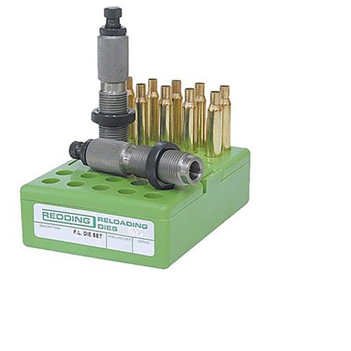 The Redding 40 S&W/10MM Auto 3-Die Set offers precise resizing, neck expansion, and bullet seating, ensuring optimal fit and performance for your handgun ammunition.