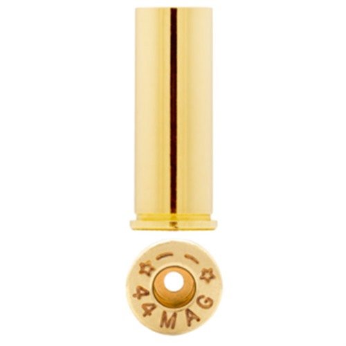 Get reliable performance with Starline 44 Magnum Brass, 100 count bag, perfect for reloading enthusiasts seeking durability and precision in every shot.