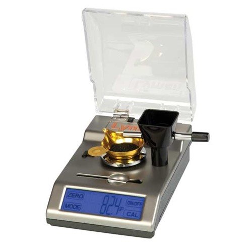 The Lyman Accu-Touch 2000 Scale offers +/- .10 grain accuracy for charges up to 2,000 grains, with user-friendly touch controls and dual-side powder trickler.