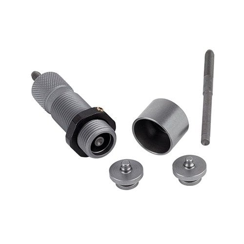 The RCBS Primer Pocket Swager Combo-2 features redesigned swager rods made from high tensile steel for enhanced strength, accommodating a wider range of cases.