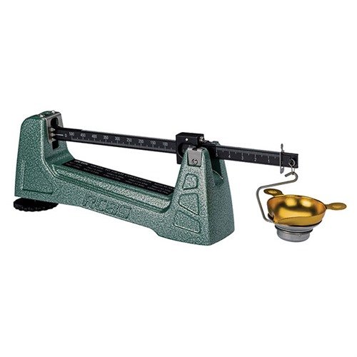 The RCBS M500 Mechanical Scale offers precise weighing up to 505 grains, magnetic damping for quick readings, and a handy grain-to-gram conversion table.