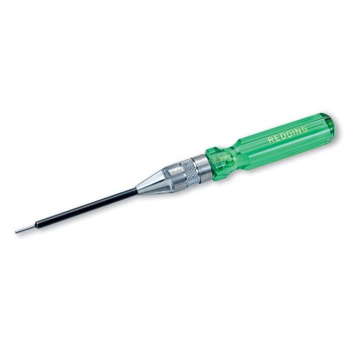 The Redding Model 15-9 Competition Inside Chamfer Tool ensures precise 15° cuts, adjustable for cartridge lengths, and delivers clean, chatter-free performance for .22 to .45 cal.