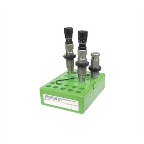 The Redding 6.5x47mm Lapua Competition Bushing Neck Die Set features micrometer adjustments for precise neck sizing, full-length body resizing, and a floating bullet seater for accuracy.