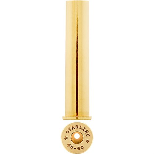 .45-90 Winchester brass cases from Starline, 2.4" long, perfect for smokeless or black powder loads, crafted for quality and durability in Sedalia, MO.