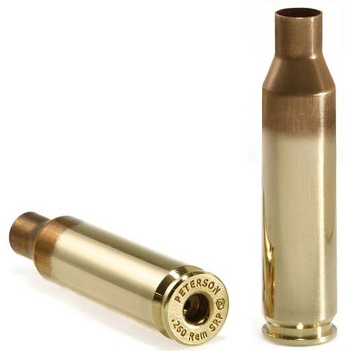 .260 Remington brass from Peterson Cartridge offers precision, consistency, and options for large or small primer pockets, all in a durable 50-count ammo box.
