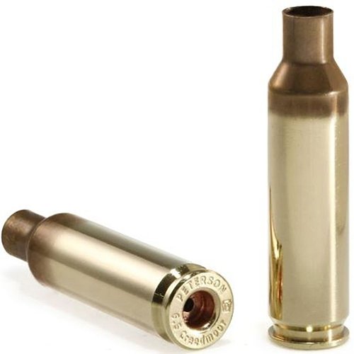 Experience precision with 6.5 Creedmoor brass from Peterson Cartridge, featuring light recoil, polished finish, and options for large or small rifle primer pockets.