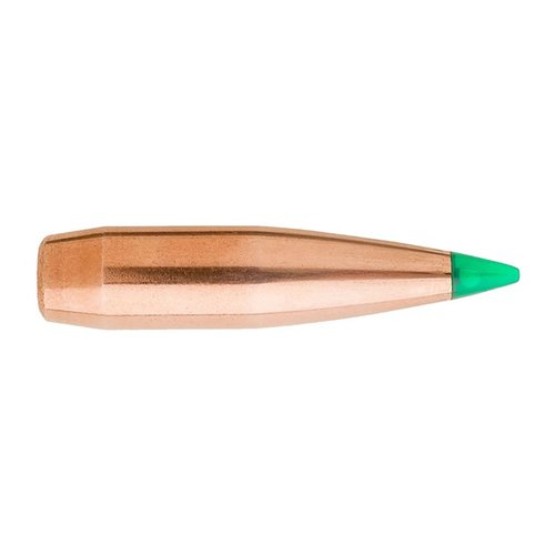 Experience unmatched accuracy and deadly penetration with Sierra's Tipped GameKing bullets, featuring a unique hollow point design and tough copper jacket for reliable expansion.