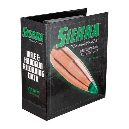 Stay ahead in reloading with Sierra's 6th Edition Manual, featuring cutting-edge data, cartridge history, and essential firearm-care instructions.