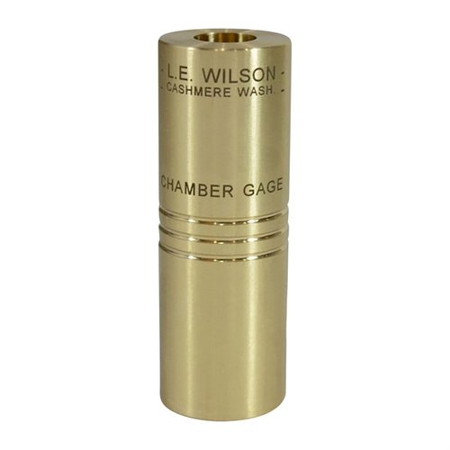 Ensure your reloads meet SAAMI minimum chamber dimensions with the L.E. Wilson Brass Minimum Chamber Gage, essential for reliable and safe ammunition.