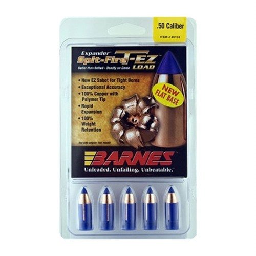 Barnes Spit-Fire T-EZ bullets offer easy loading in tight bores, match-grade accuracy, and superior expansion for maximum shock and penetration.