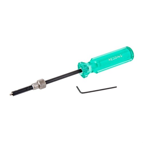 The Redding Universal Flash Hole Deburring Tool removes burrs for consistent ignition across all calibers from .22 to .338, featuring a depth stop and chip relief.