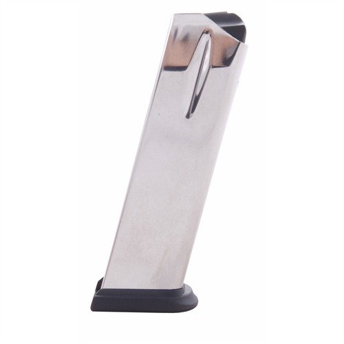 Experience smooth, reliable feeding with Springfield Armory's 12-round .40 S&W magazines, featuring polished stainless steel and easy-clean polymer base pads.