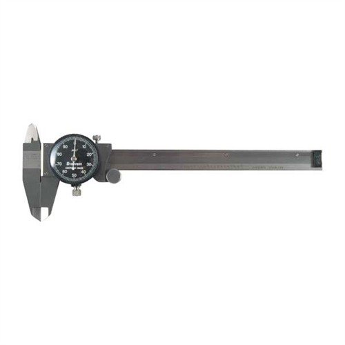 Experience precision with the Starrett 120 Series Dial Caliper; American-made, featuring .001" graduations, knife-edge contacts, and a thumb-operated fine adjustment.
